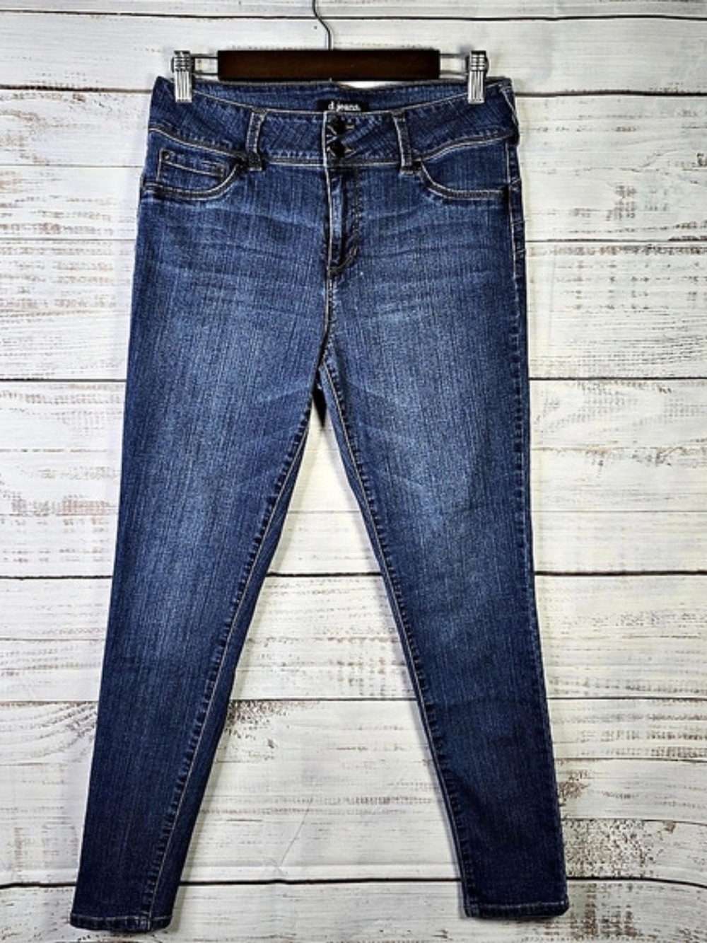 d.jeans Women’s Size 10 Skinny Jeans Double Button Stretch Medium Wash